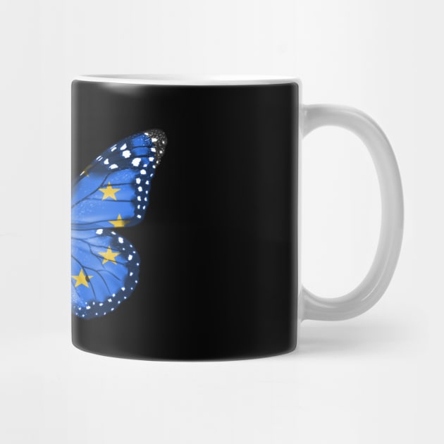 European Union Flag  Butterfly - Gift for European Union From European Union by Country Flags